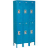 Global Industrial™ Infinity® 2-Tier 6 Door Locker 36""W x 12""D x 78""H Blue Unassembled