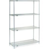 Nexel® 4 Shelf Stainless Steel Wire Shelving Unit Starter 60""W x 36""D x 74""H