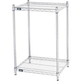 Nexel® 2 Shelf Chrome ESD Wire Shelving Unit Starter 24""W x 14""D x 34""H