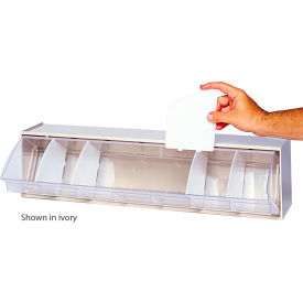 Quantum Dividable Tip Out Bin QTB412 5 Dividers 23-5/8 x 5-1/4 x 5-15/16 Gray