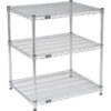 Nexel® 3 Shelf Chrome ESD Wire Shelving Unit Starter 30""W x 24""D x 34""H