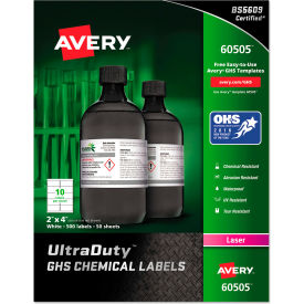 Avery® GHS Chemical Waterproof & UV Resistent Labels Laser 2"" x 4"" 500/Box