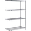 Nexel® 4 Shelf Nexelate® Silver Epoxy Wire Shelving Unit Add On 42""W x 24""D x 74""H