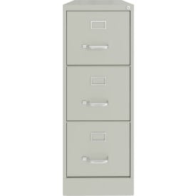 Hirsh Industries® 3 Drawers Vertical File Cabinet Letter Size 22""D x 40-3/16""H Light Gray