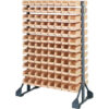 Quantum QRU-12D-220-192 Double Sided 12 Rail Unit With 192 QUS220 Ultra Stack & Hang Bins Ivory