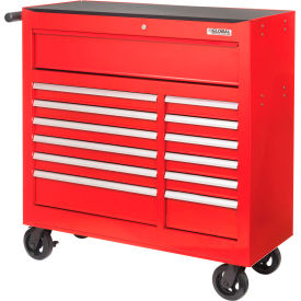 Global Industrial™ Roller Tool Cabinet 13 Drawers 42-3/8""W x 18""D x 38-5/8""H Red
