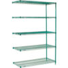 Nexel® 5 Shelf Poly-Green® Wire Shelving Unit Add On 30""W x 21""D x 86""H