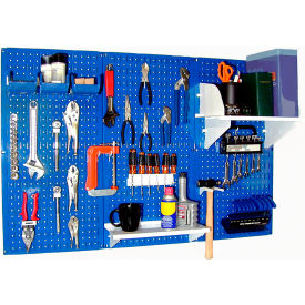Wall Control Pegboard Standard Tool Storage Kit Blue/White 48"" X 32"" X 9""