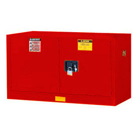 Justrite® Piggyback Paint & Ink Cabinet w/ Manual 2 Doors 17 Gal. Cap. 43""W x 18""D x 24""H