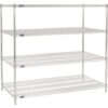 Nexel® 4 Shelf Chrome Wire Shelving Unit Starter 60""W x 30""D x 63""H