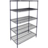 Nexel® 5 Shelf Nexelon® Blue Wire Shelving Unit Starter 60""W x 18""D x 63""H