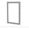 Ghent Enclosed Whiteboard 1 Door 30""W x 36""H White Porcelain w/Silver Frame