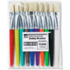 Charles Leonard 73290 Stubby Brush Set Natural Bristle Flat 10/Set