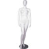 Female Mannequin - Hands by Side Right Knee Bent - Gloss Finish White