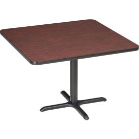 Interion® 36"" Square Restaurant Table Mahogany