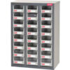 Shuter Parts Drawer Cabinet 24 Drawers Floor unit 17-1/2""W x 8-3/4""D x 25-1/4""H