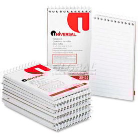 Universal® Wirebound Memo Books Narrow Rule 3 x 5 White 12 50-Sheet Pads/Pack