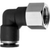 Push to Connect Tube Fitting - Nylon - 90 Degree Elbow Adapter - 1/2"" Tube OD x 1/2"" NPT Female