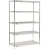 Nexel® 5 Shelf Chrome ESD Wire Shelving Unit Starter 24""W x 18""D x 74""H