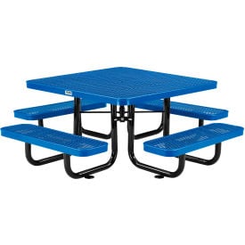 Global Industrial™ 46"" Square Kids Picnic Table Expanded Metal Blue