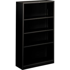HON® Metal Bookcase Four-Shelf 34-1/2""W x 12-5/8""D x 59""H Black