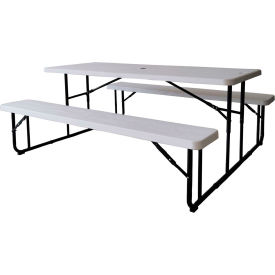 Global Industrial™ 6' Folding Plastic Picnic Table White