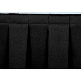 4'L Box-Pleat Skirting for 32""H Stage - Black