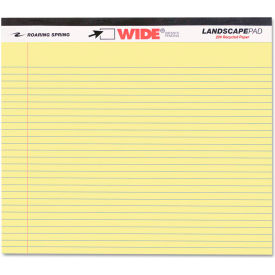 Roaring Spring® Landscape Format Writing Pad 74501 11"" x 9-1/2"" Canary 40 Sheets/Pad