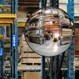 Global Industrial™ Round Acrylic Convex Mirror Indoor 36"" Dia. 160° Viewing Angle