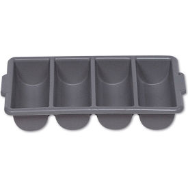 Rubbermaid® Commercial Cutlery Bin Four Compartments Gray