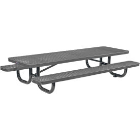 Global Industrial™ 8' Rectangular Kids Picnic Table Expanded Metal Gray