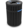 Parkview Recycling Can w/Open Top 45 Gallon Black
