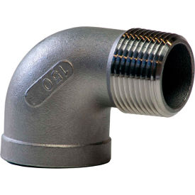 1/2 In. 304 Stainless Steel 90 Degree Street Elbow - MNPT X FNPT - Class 150 - 300 PSI - Import
