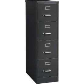 Hirsh Industries®26-1/2"" Deep 4-Drawer Letter-Size Vertical File Cabinet - Charcoal