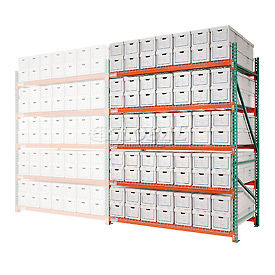 Global Industrial™ Record Storage Rack Add-On Letter Polyethylene Box 120""W x 48""D x 96""H