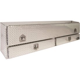 Buyers Contractor Aluminum Topside Truck Box w/ T-Handle & Drawers - 21x13-1/2x72 - 1705641