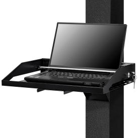 Global Industrial™ Locking Laptop Tray Fits Up to 17"" Laptops Black