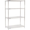 Nexel® 4 Shelf Chrome ESD Wire Shelving Unit Starter 60""W x 21""D x 86""H