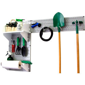 Wall Control Pegboard Garden Tool Board Organizer Gray/White 48"" X 32"" X 9""