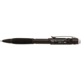 Pentel® Twist-Erase GT Pencils 0.5 mm HB (#2.5) Black Lead Black Barrel Dozen