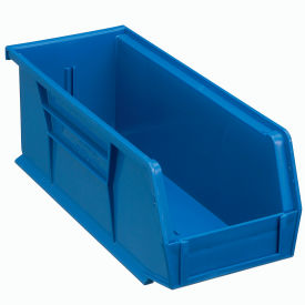 Global Industrial™ Plastic Hang & Stack Bin 10-7/8""L x 4-1/8""W x 4""H Blue