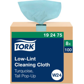 Tork® Low-Lint Cleaning Cloth 9""x16-1/2"" Turquoise 100/Box 8 Boxes/Carton