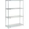 Nexel® 4 Shelf Stainless Steel Wire Shelving Unit Starter 72""W x 30""D x 74""H