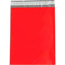 Global Industrial™ Colored Poly Mailers 14-1/2""W x 19""L 2.5 Mil Red 100/Pack