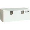 Buyers Steel Underbody Truck Box w/ Stainless Steel T-Handle - White 24x24x48 - 1704410