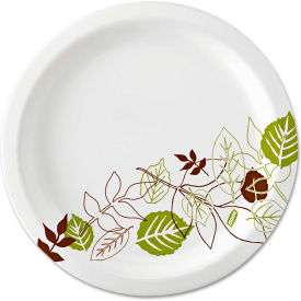 Dixie® UX7WS Pathways Paper Plates 6-7/8"" Dia. Green/Burg/Wht 500/Carton