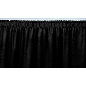 8'L Shirred-Pleat Skirting for 8""H Stage - Black
