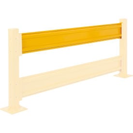 Global Industrial™ Protective Steel Guard Rail 10'L Yellow