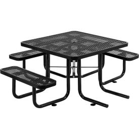 Global Industrial™ 46"" Square Picnic Table Wheelchair Accessible Black