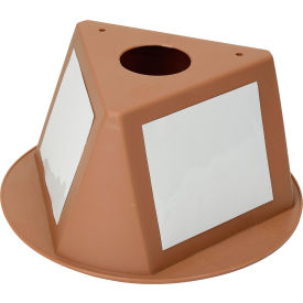 Inventory Control Cone W/ Dry Erase Decals Tan